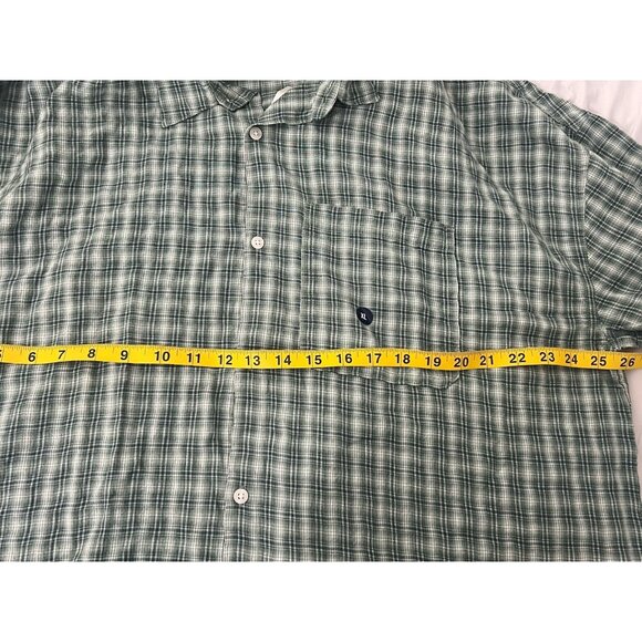 NWT Green Hollister Plaid Button Down Short Sleeve Shirt Men’s - Picture 12 of 13